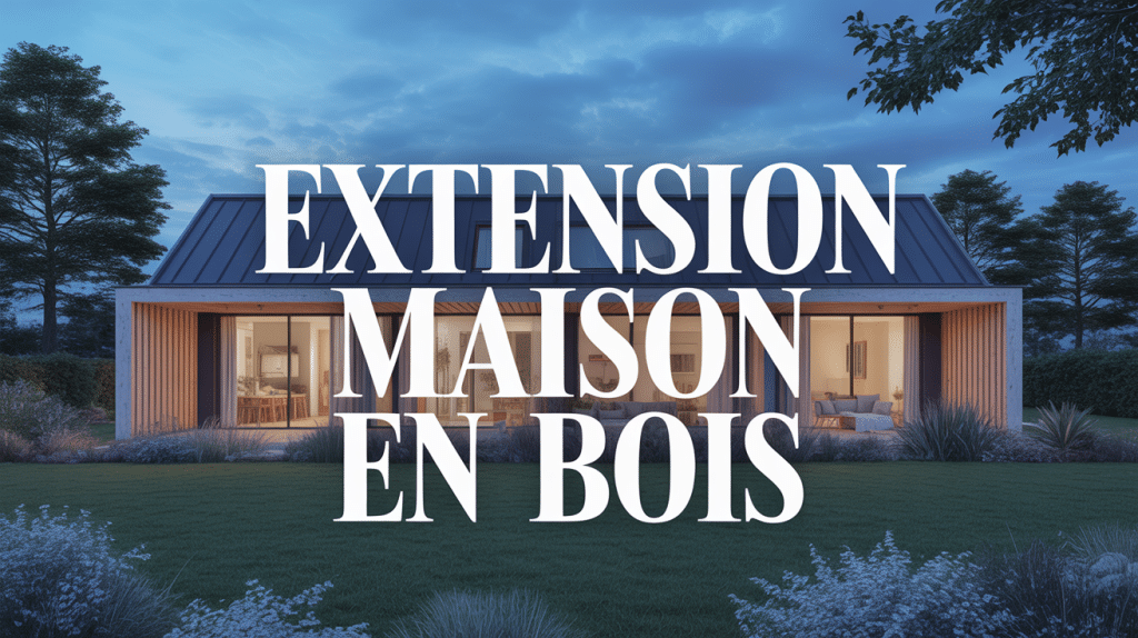 Maison moderne avec extension maison en bois naturel côté jardin