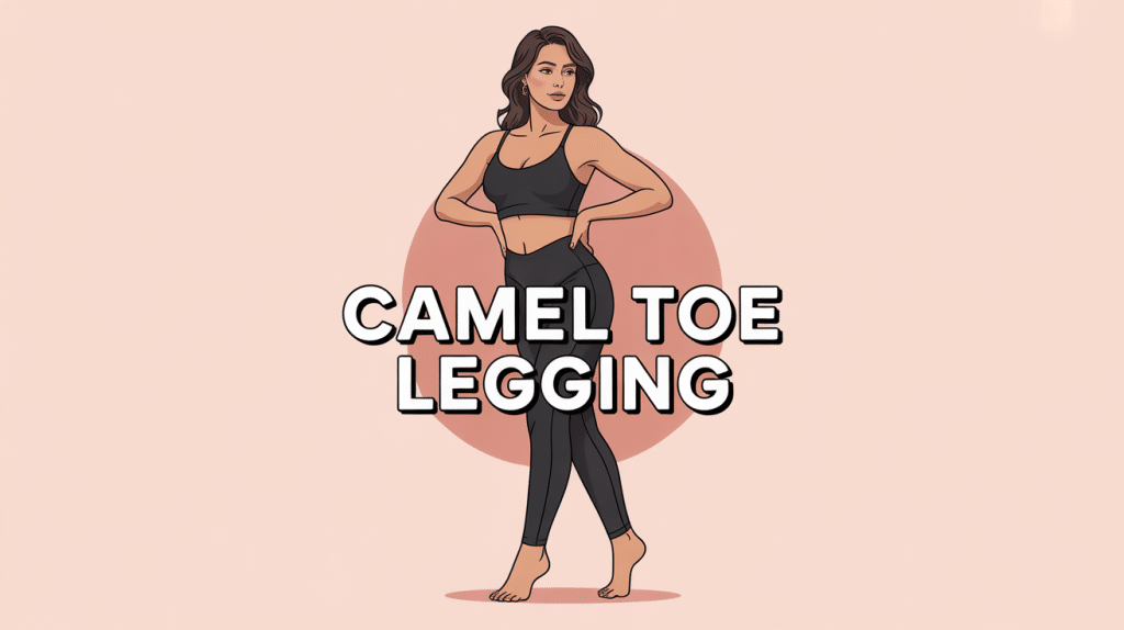 femme debout vue de dos legging noir camel toe legging