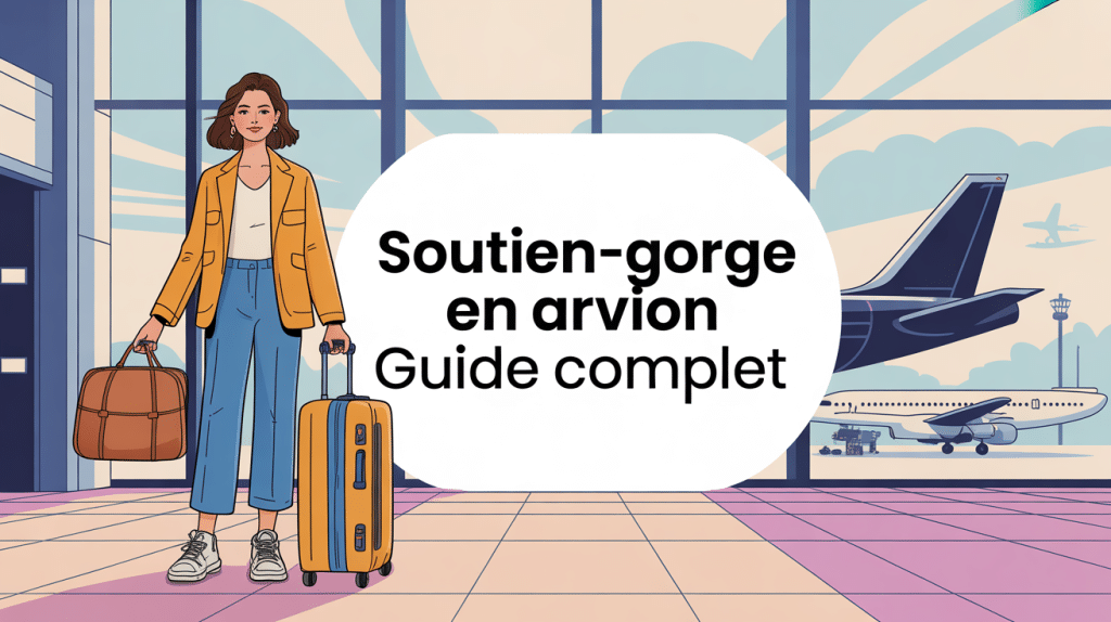 Femme élégante avec soutien gorge confortable en avion