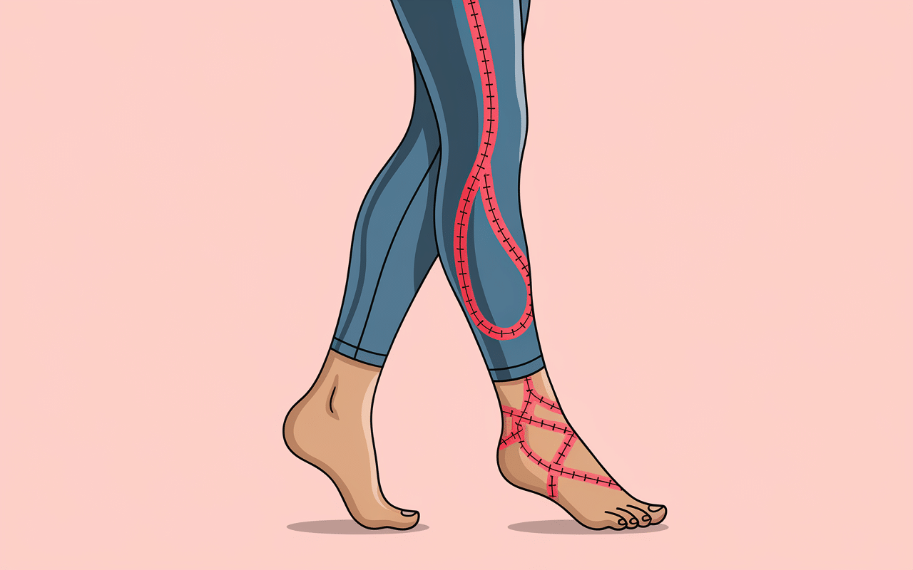 diagramme causes camel toe legging zones tension et coutures