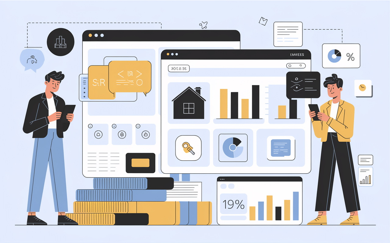 Interface plateforme limmomalin fr avec tableaux de bord immobiliers