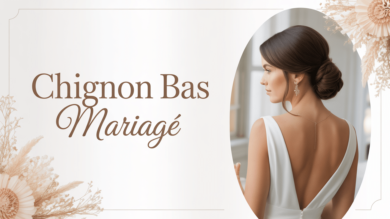 chignon bas mariage élégant vue de dos