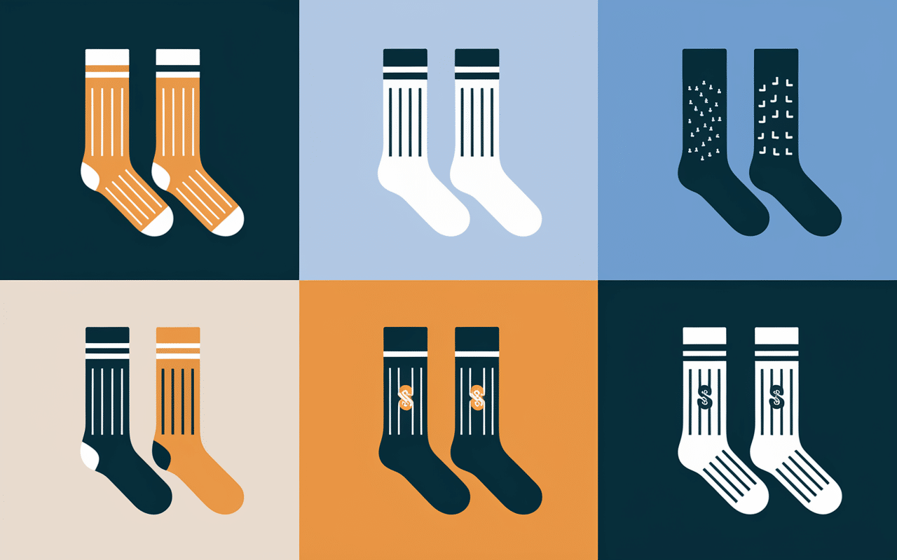 Types de chaussettes chaussons en laine, coton, fibres synthétiques