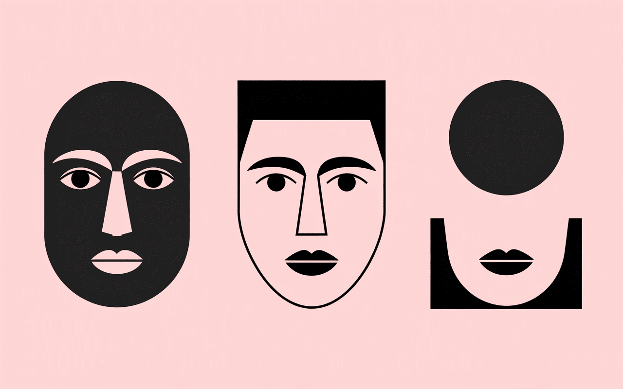 Formes visage et coupes mi-longs adaptées