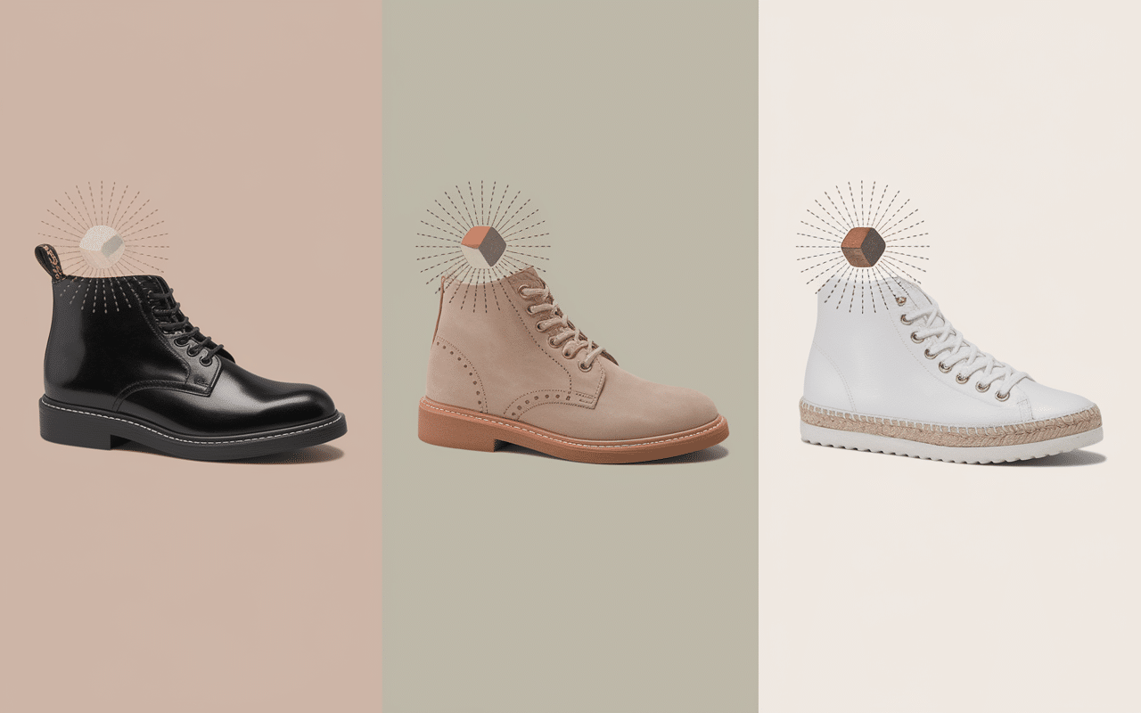 Types de chaussures avec imperméabilisant