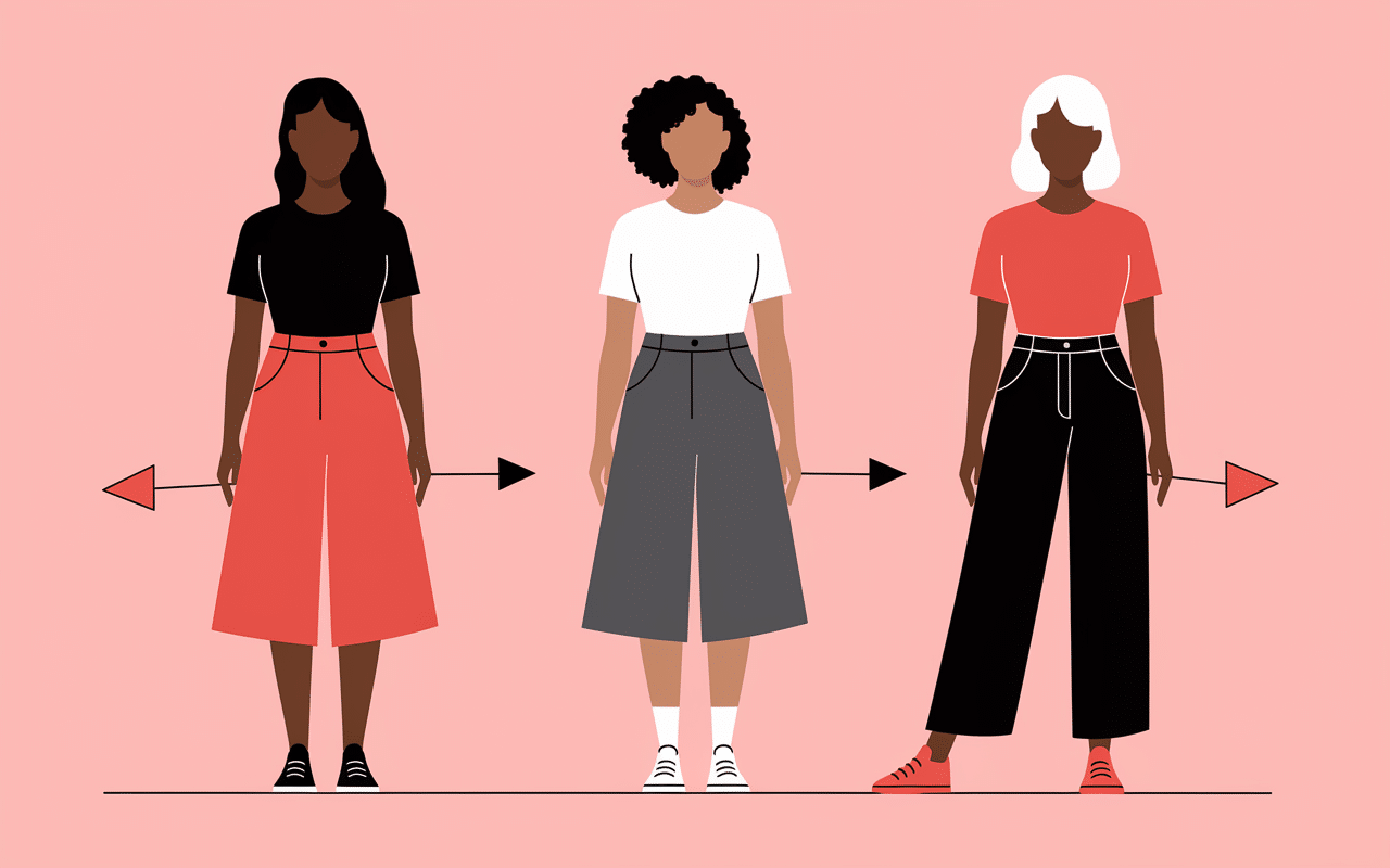 Illustration jupe culotte vs jupe et pantalon