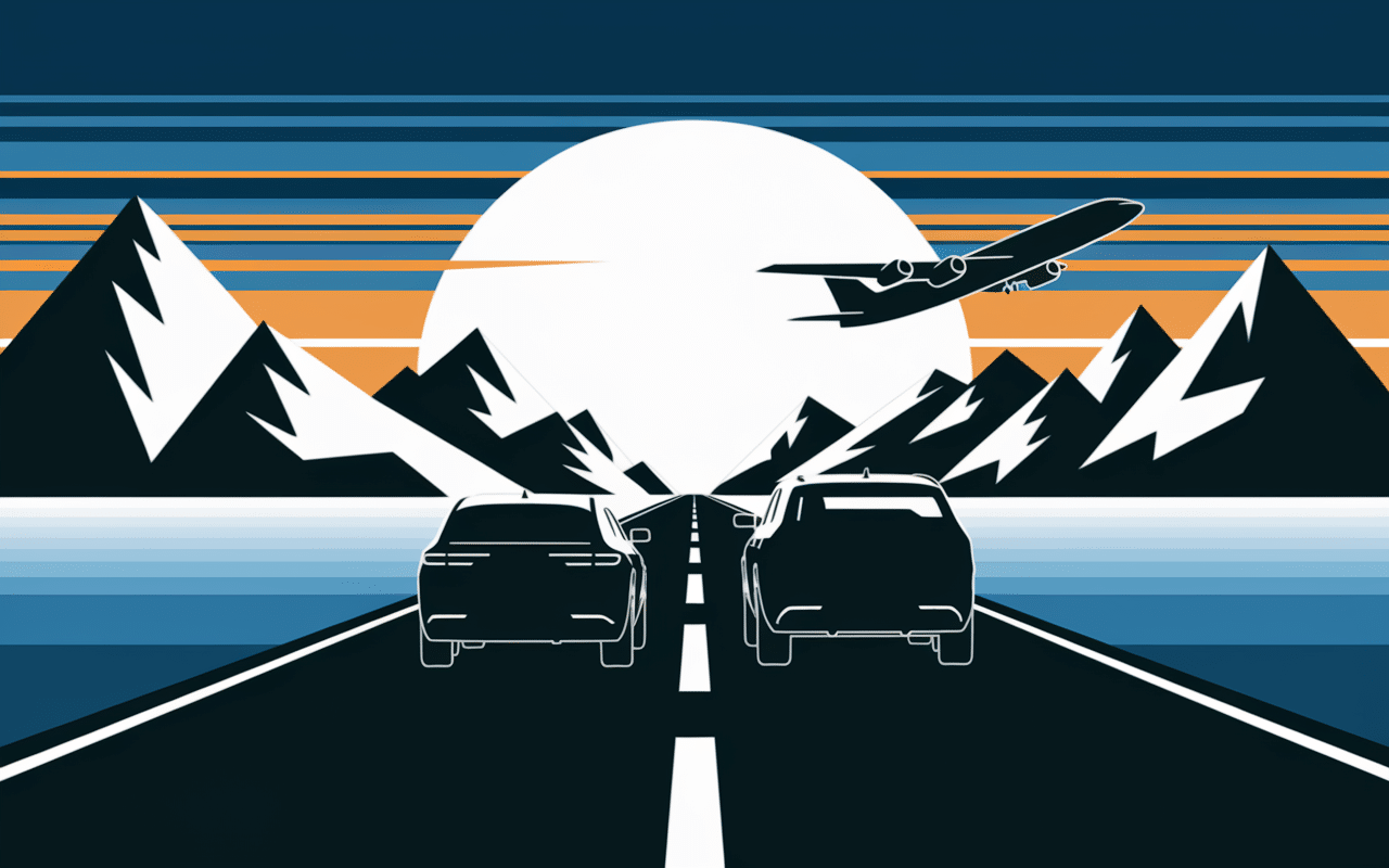 Véhicules stylisés marques en V