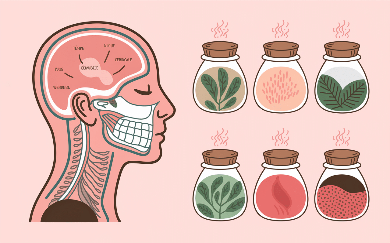 Illustration des causes des maux de tête après coloration végétale