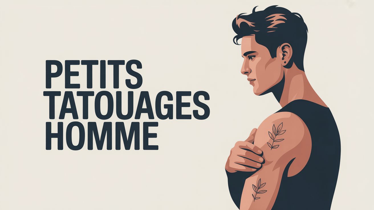 Illustration moderne de petits tatouages homme