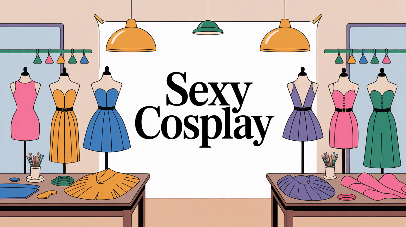 Illustration d'atelier de costumes sexy cosplay