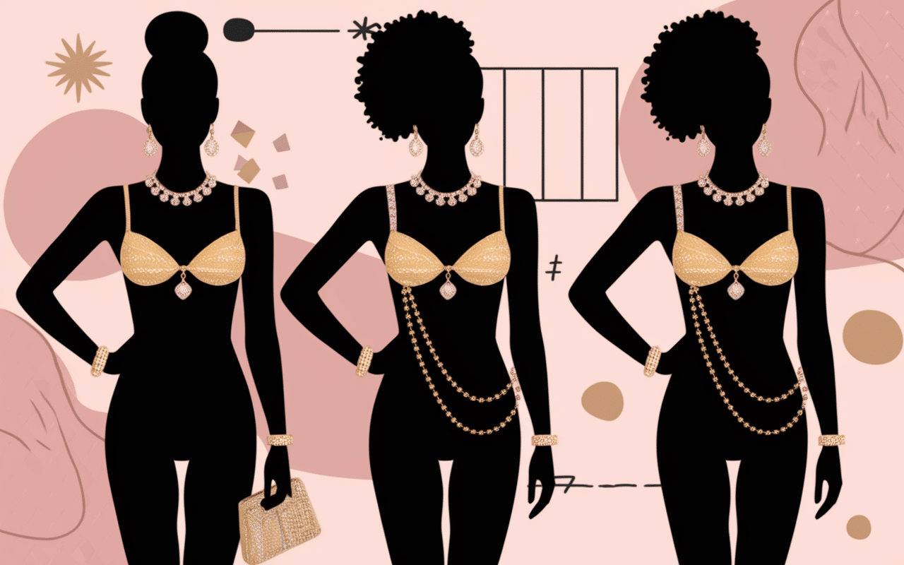 Silhouettes modernes avec bijoux de corps