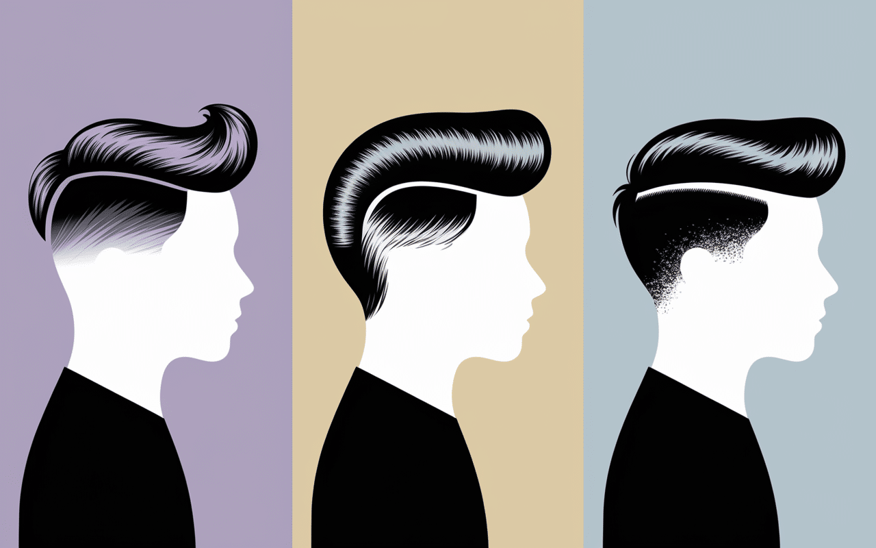 Trois silhouettes garçon avec coupes 2024