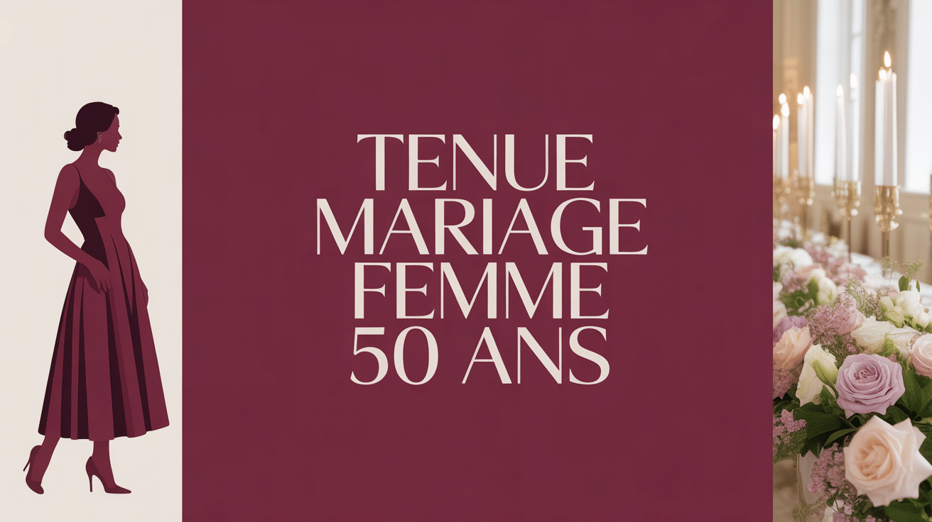 Silhouette élégante tenue mariage femme 50 ans