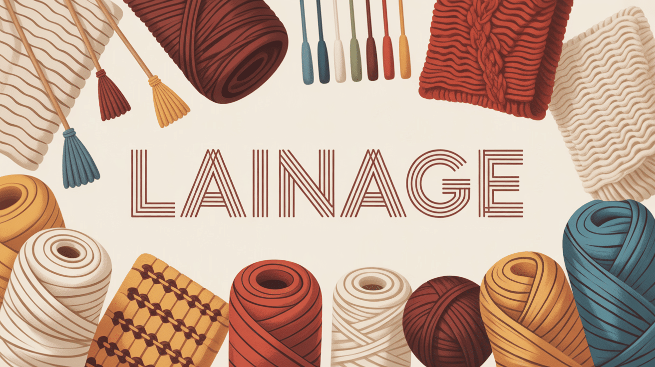 Illustration des textures et accessoires du lainage