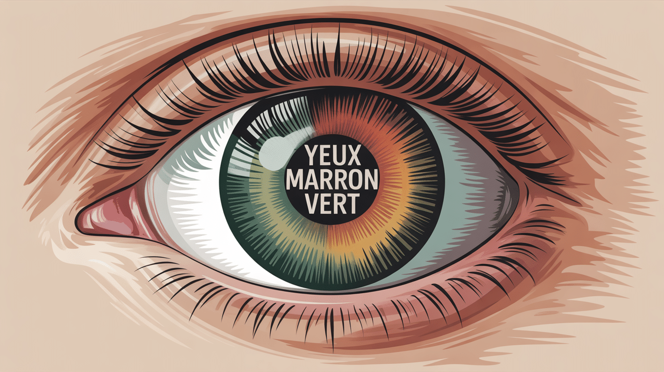 Yeux marron vert illustration artistique