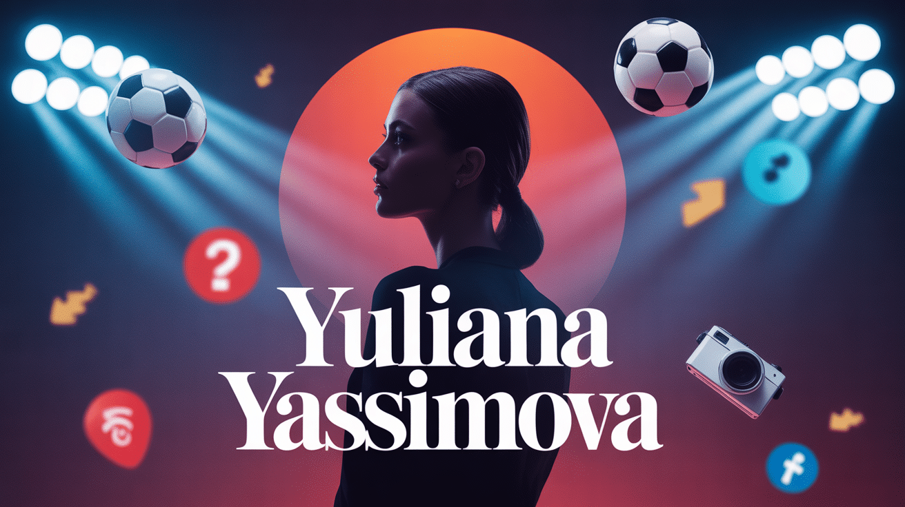 Portrait stylisé de Yuliana Yassimova avec symboles mystérieux