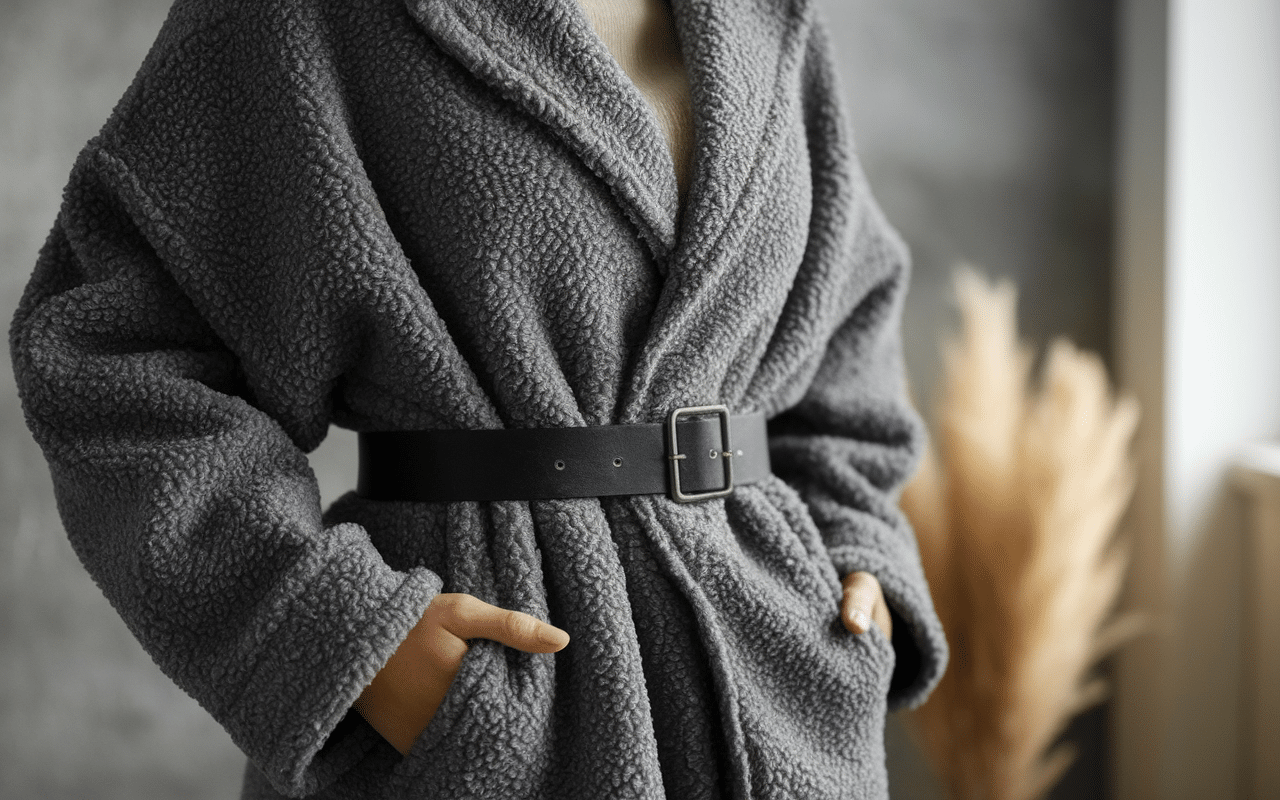 Cape en polaire femme gros plan matière polaire