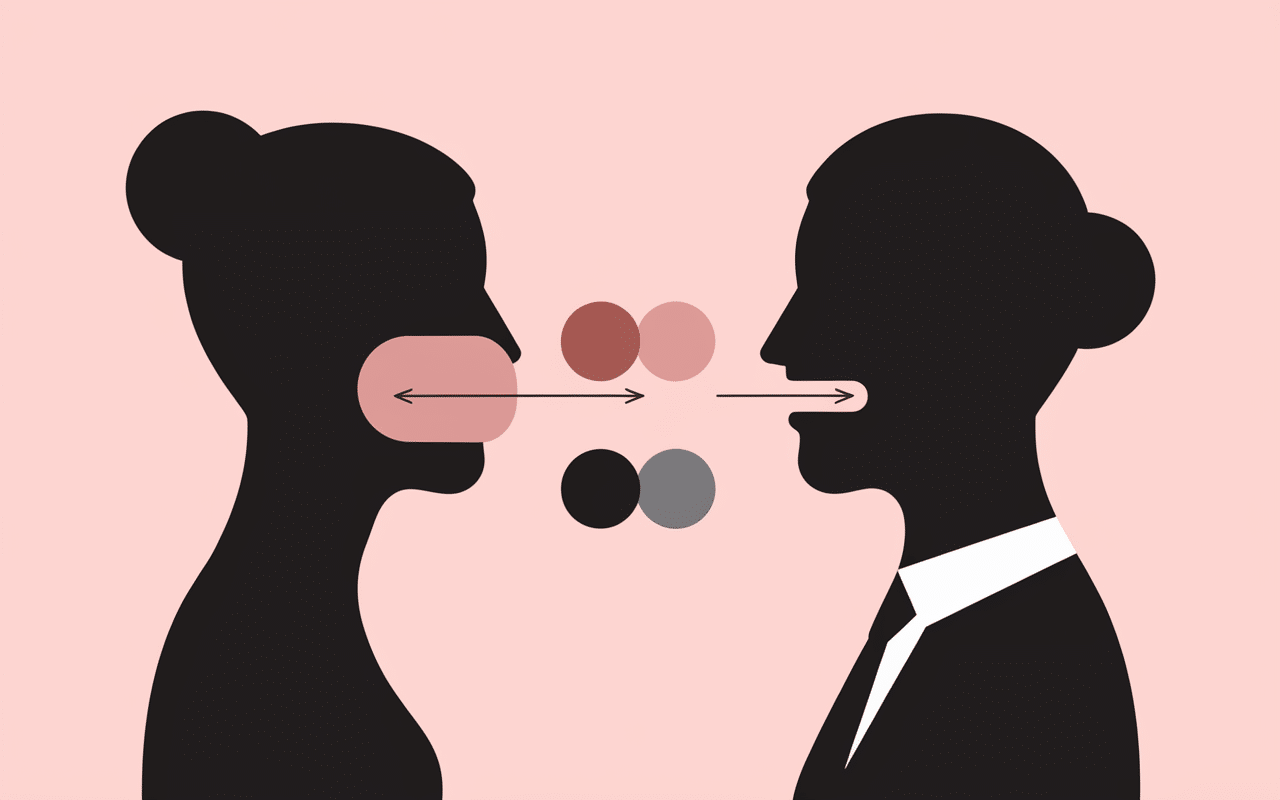 Schéma position piercing labret décalé vs centré