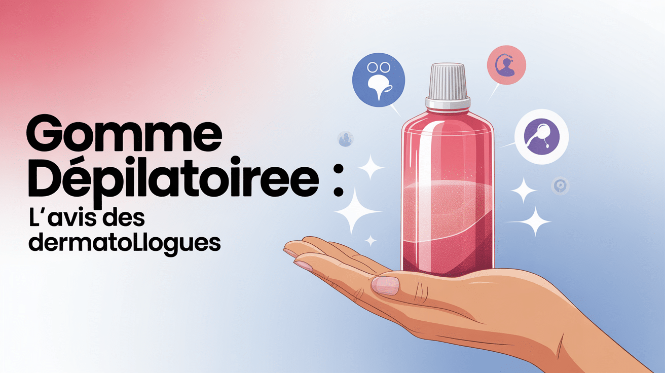 gomme dépilatoire avis dermatologue, illustration main et réseaux sociaux