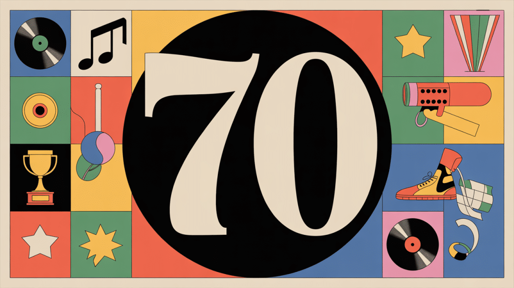 collage artistique most 70 icônes musique sport cinéma