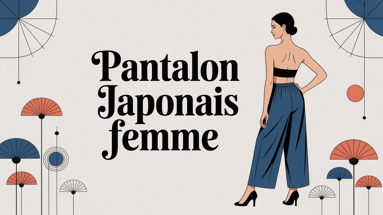 pantalon japonais femme élégant décor japonais