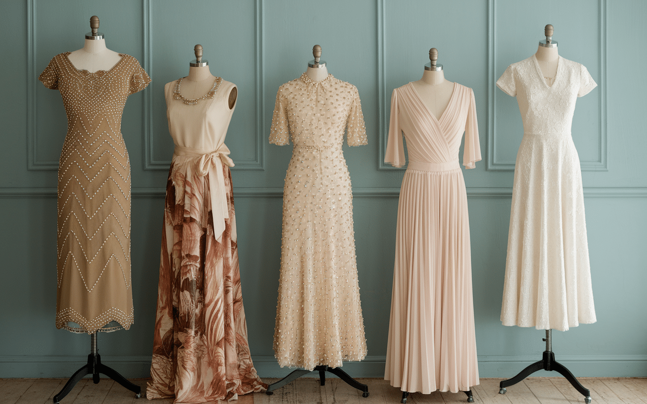 collection robes vintage mariage différentes époques