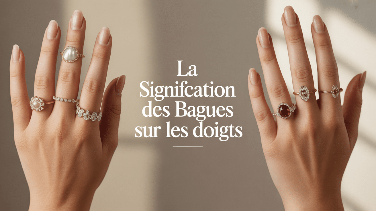 Signification des bagues sur les doigts photo mains élégantes bijoux