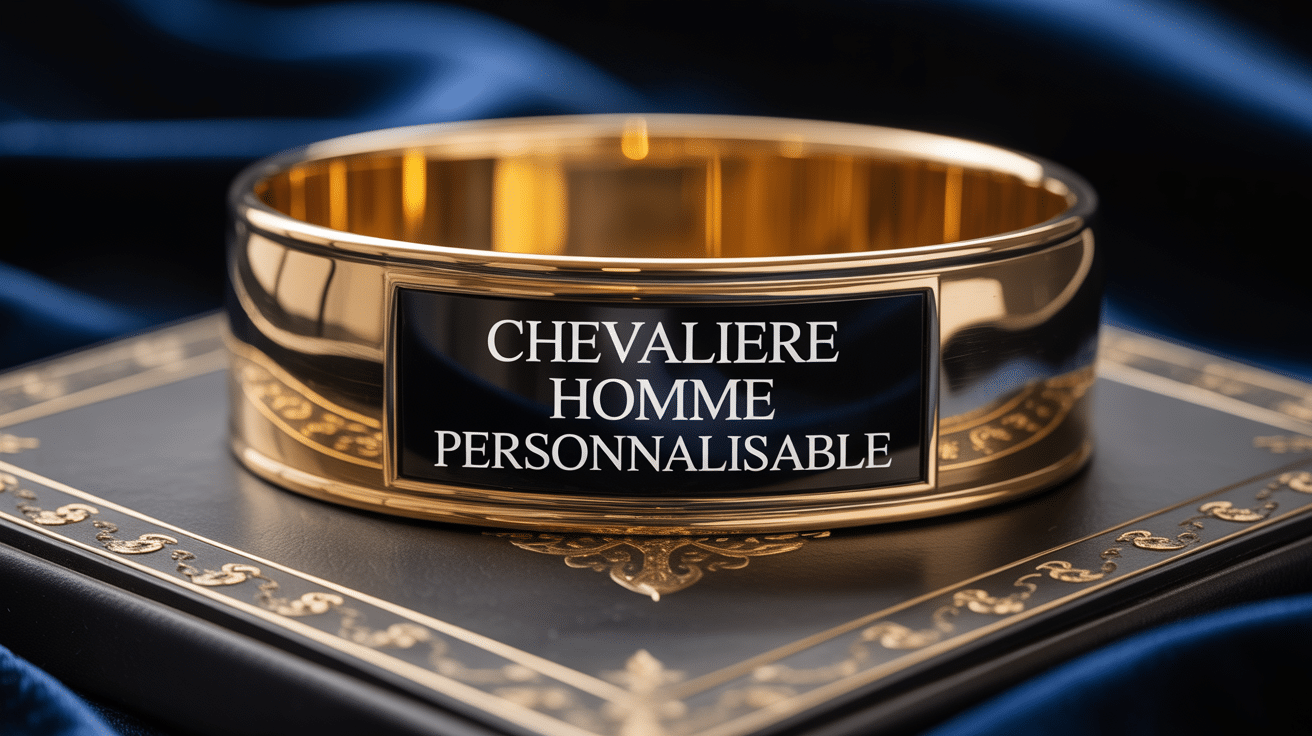 chevalière homme personnalisable élégante en or avec gravure