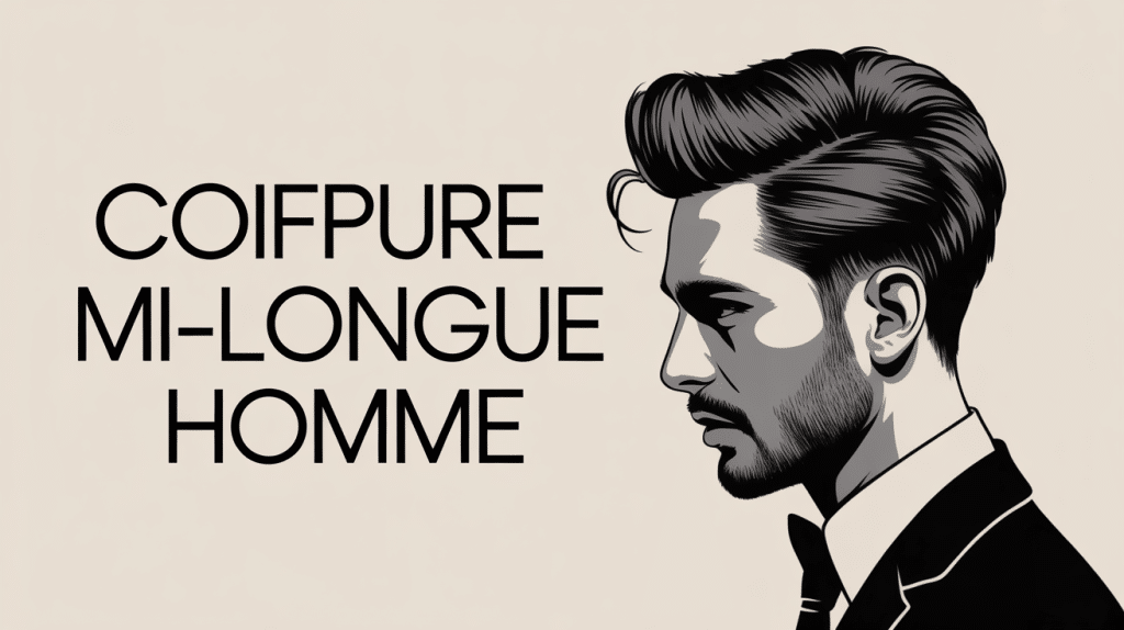 homme profil coiffure mi long moderne