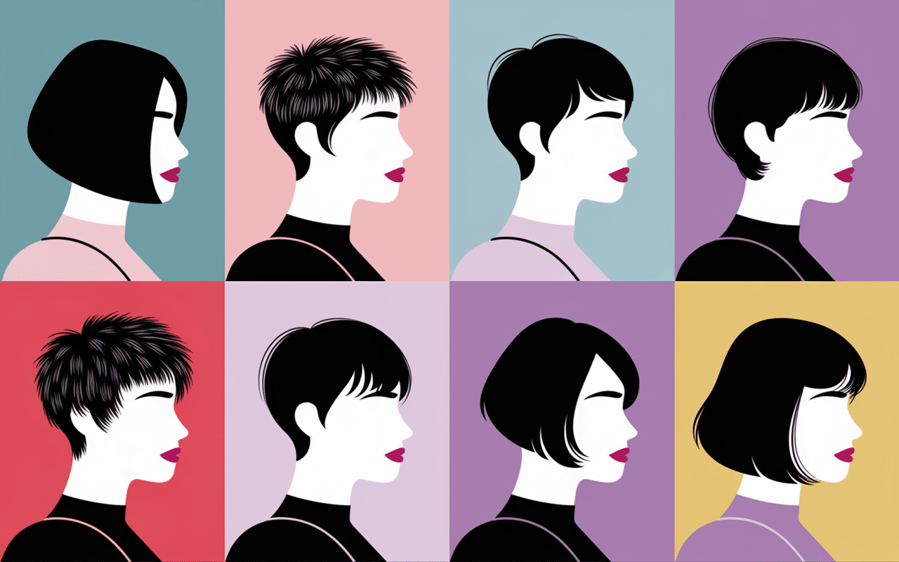 Exemples coupes courtes pour cheveux épais et frisés