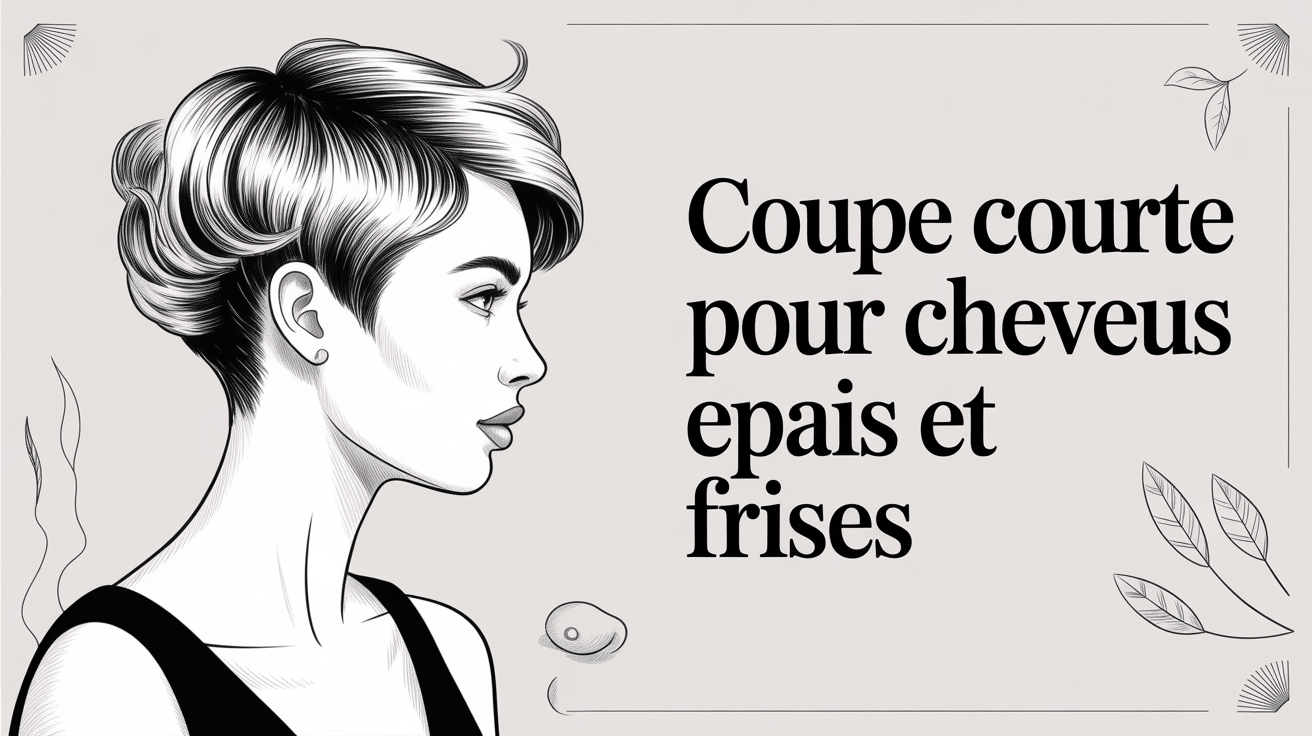 Portrait coupe courte pour cheveux épais et frisés