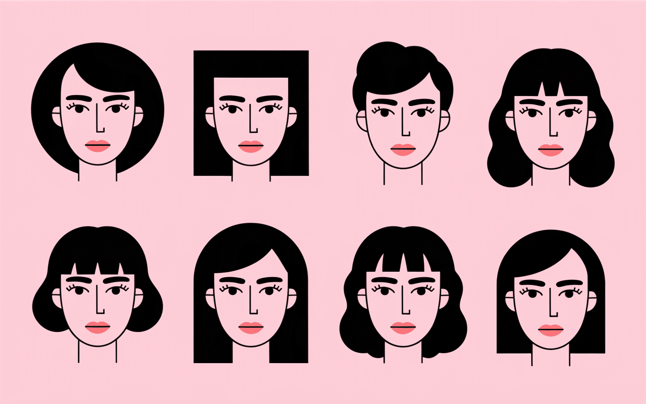 Différentes formes de visage coupe courte femme forte
