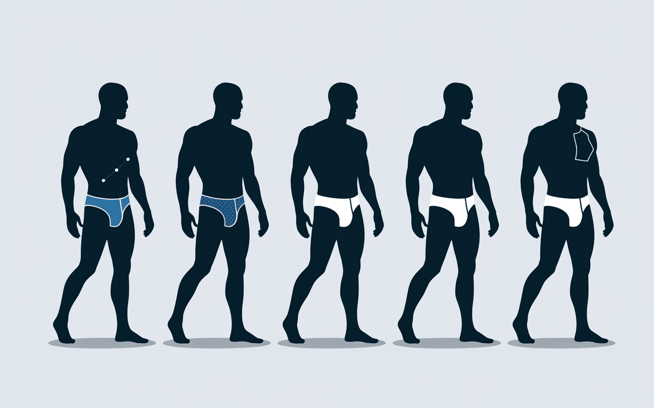Homme en string ficelle frise évolution sous-vêtement