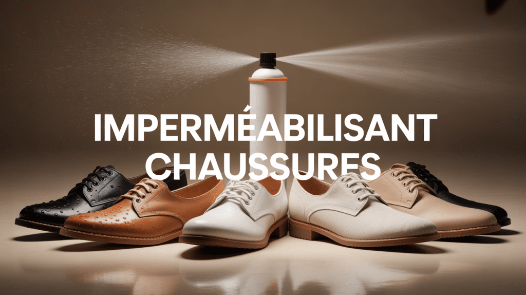 Vue imperméabilisant chaussures multiples protégées