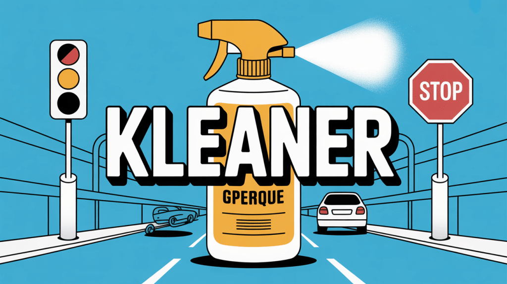 illustration kleaner spray éléments contrôle routier