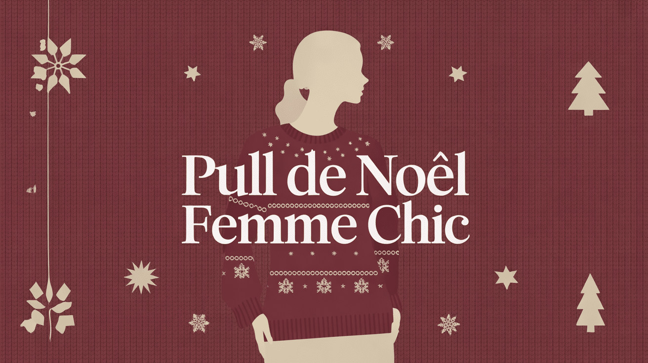 silhouette femme élégante pull noël femme chic