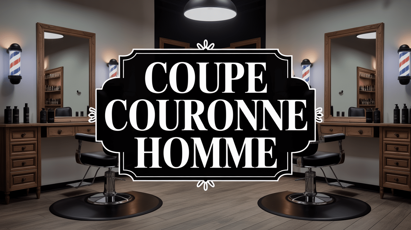 Salon de coiffure moderne coupe couronne homme
