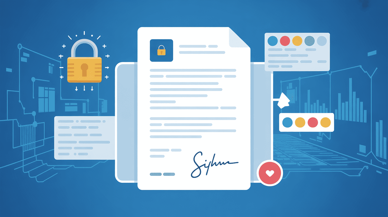 Signature 3 certificat sécurité sur document digital