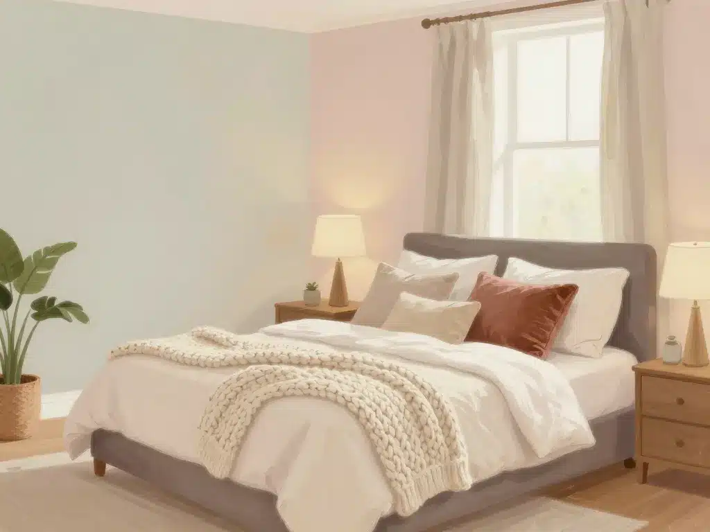 chambre parentale cosy décoration couleurs matières chaleureuses