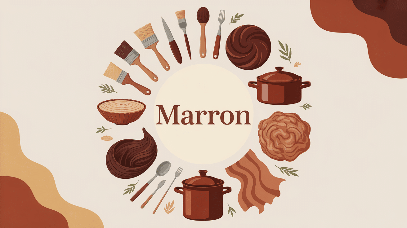 Illustration comment faire du marron peinture cuisine cheveux tissus