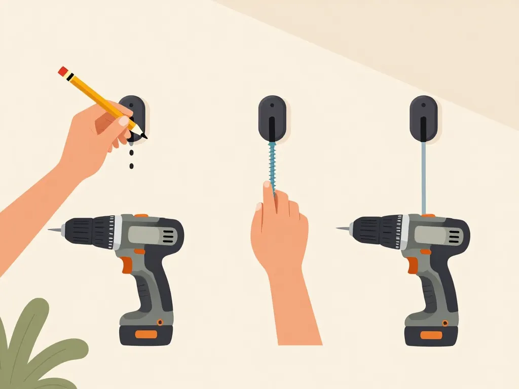 étapes pour installer un crochet mural sur mur proprement