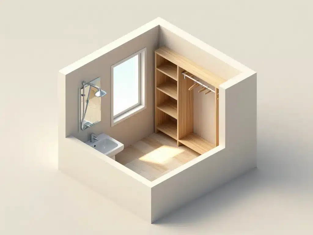 plan concept dressing dans salle de bain optimal