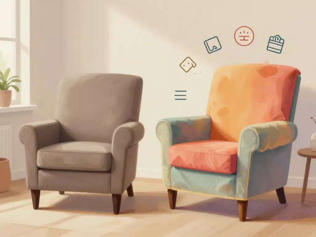 transformation fauteuil grâce à une housse de fauteuil extensible