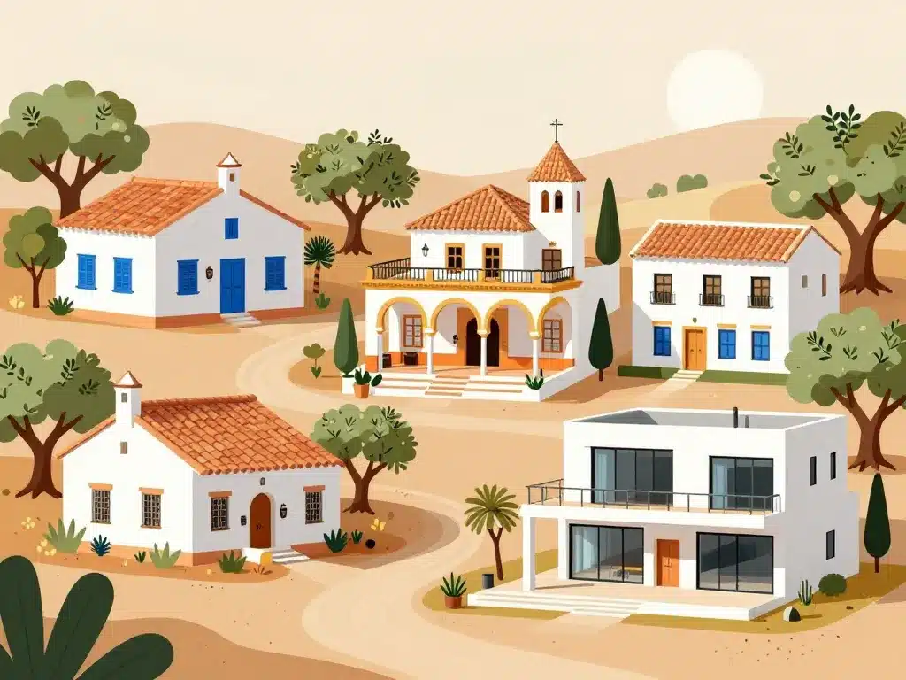 différents styles maison espagnole