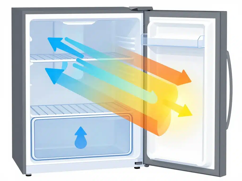 schema circulation air frigo ne refroidit plus mais congélateur fonctionne
