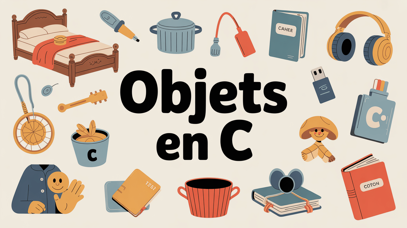 Illustration objets en c du quotidien