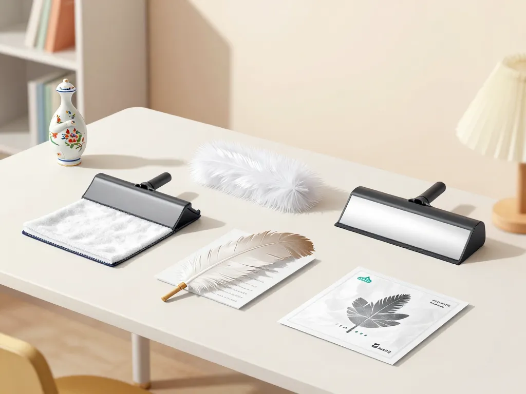 plumeau poussiere microfibre plume electrostatique table