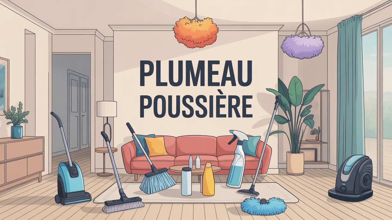 plumeau poussiere différents types salon propre