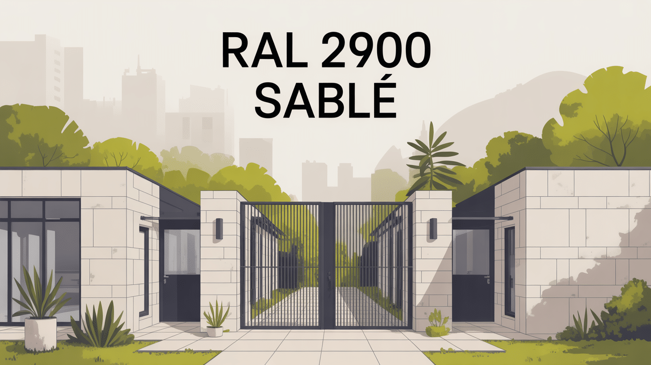 ral 2900 sablé sur portails, fenêtres et façades aluminium