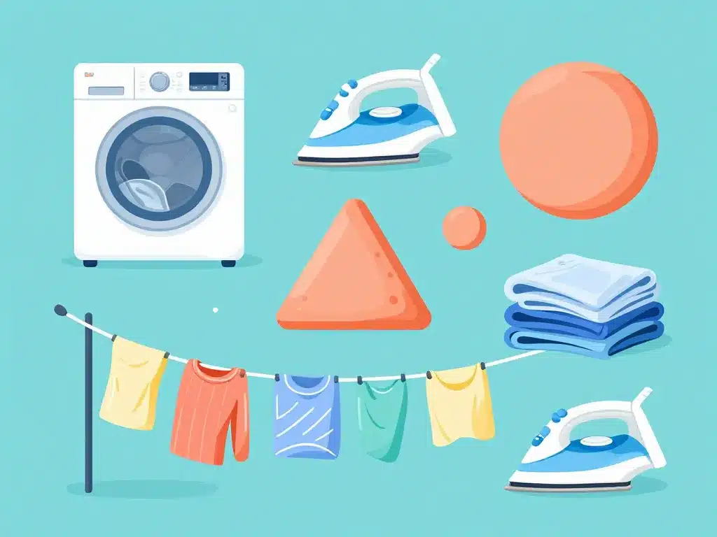 pictogramme symbole machine a laver entretien linge